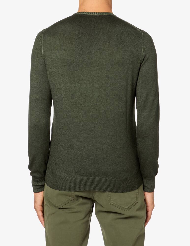 rinascente Gran Sasso Washed merino wool roundneck sweater - Green