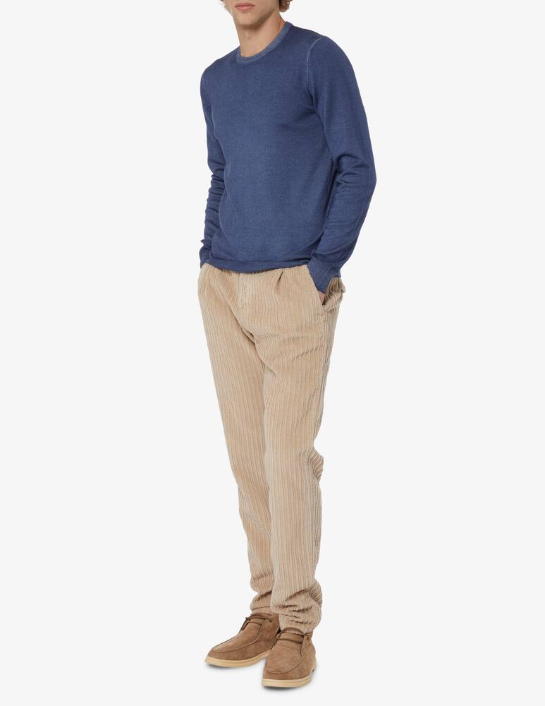 rinascente Gran Sasso Washed merino wool roundneck sweater - Blue