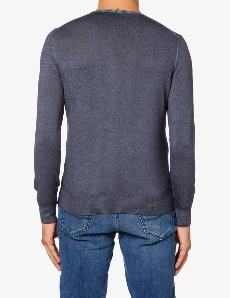 rinascente Gran Sasso Washed merino wool roundneck sweater - Blue