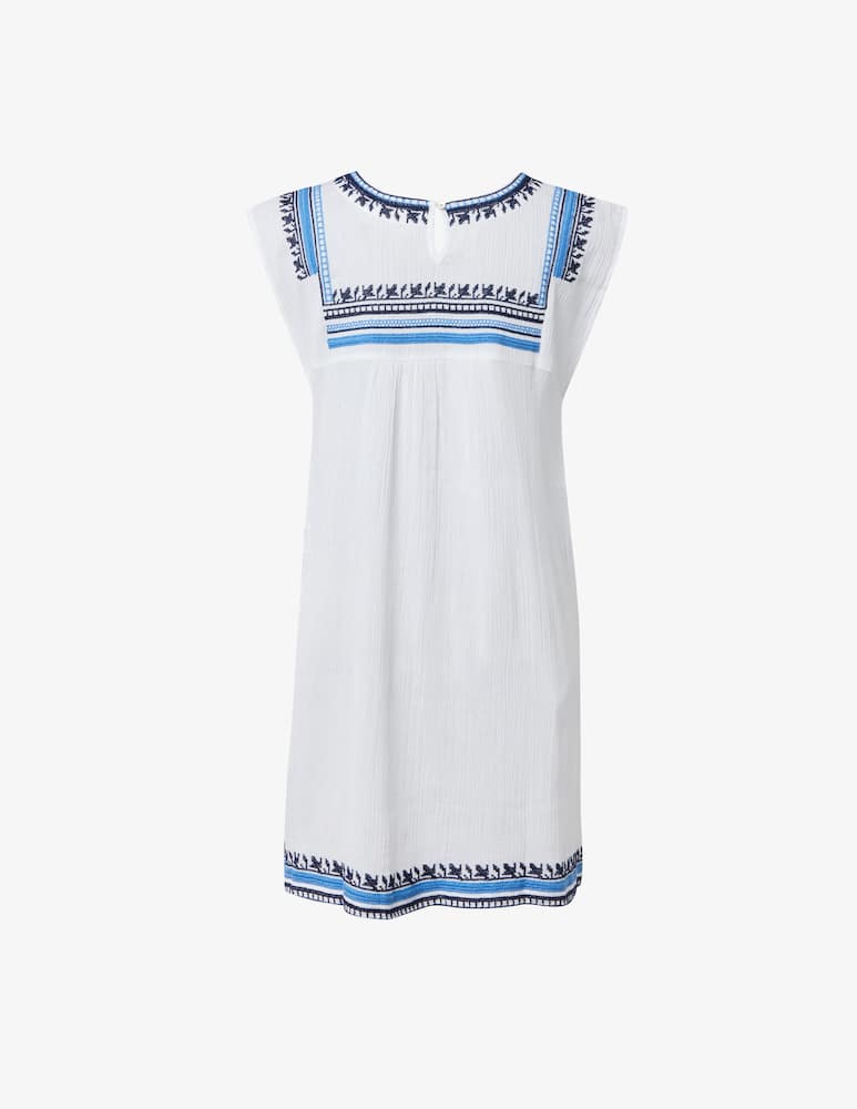 rinascente Delfina Vestito in cotone con ricami