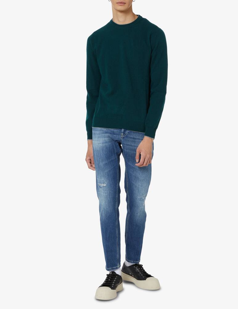 rinascente Altea Maglia girocollo con toppe - verde scuro