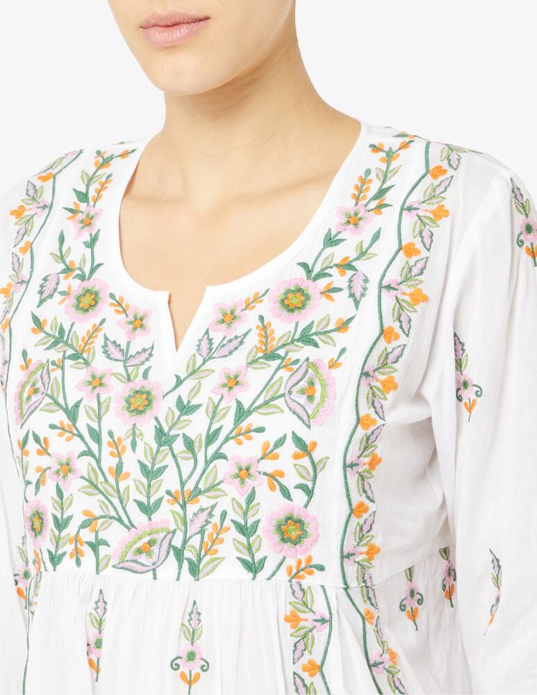 rinascente Delfina Kaftano in cotone con ricami