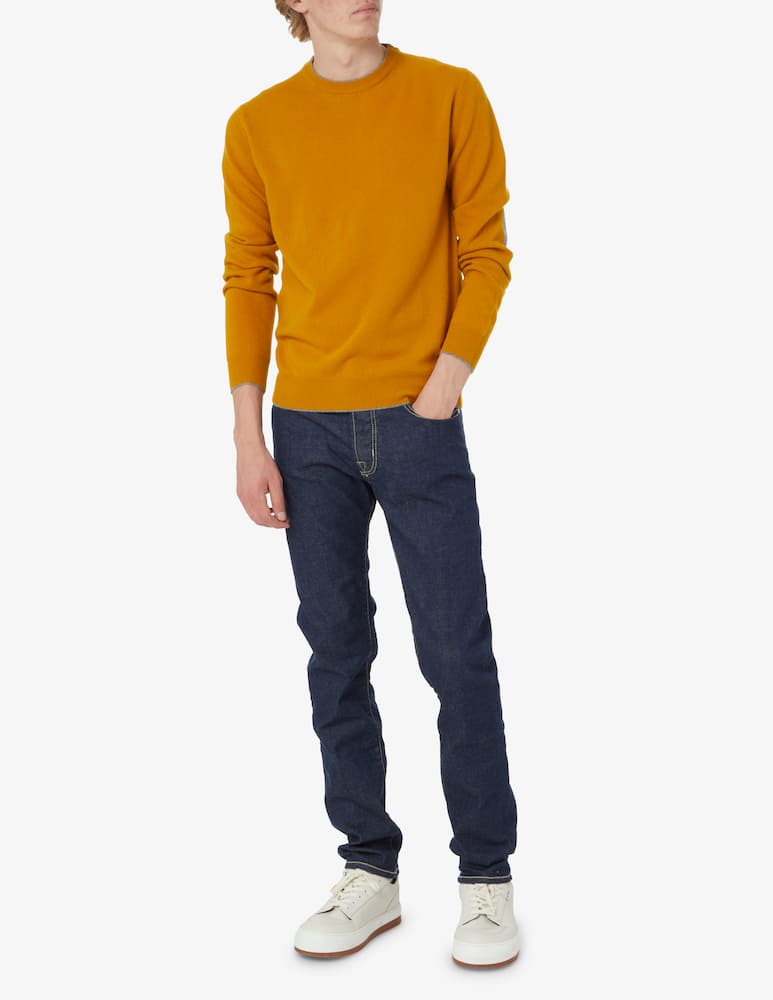 rinascente Altea Crewneck jumper with patches - mustard