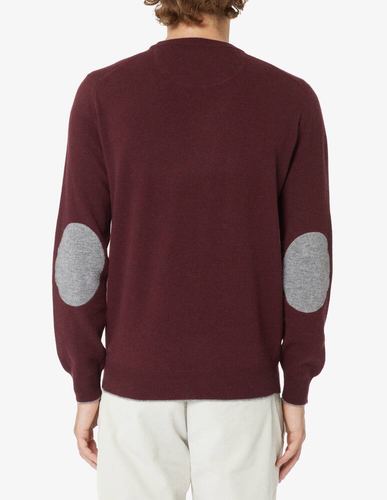 rinascente Altea Crewneck jumper with patches - burgundy