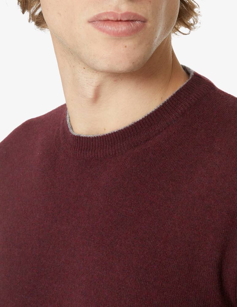 rinascente Altea Crewneck jumper with patches - burgundy