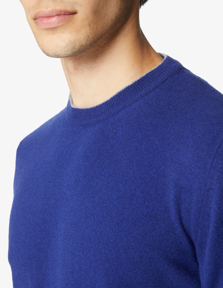 Altea Maglia girocollo con toppe - blu - immagine 4 Altea Maglia girocollo con toppe - blu - immagine 4
