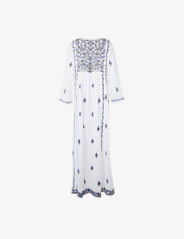 rinascente Delfina Cotton kaftan with embroidery