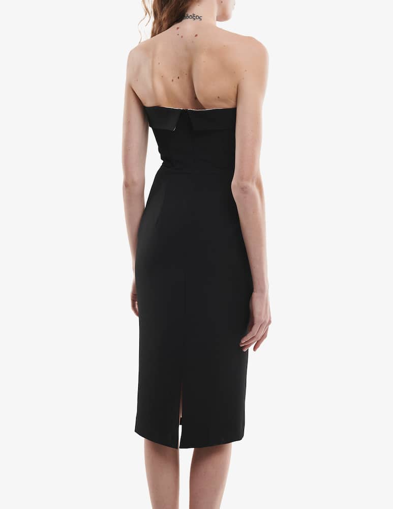 rinascente Face to Face Style Cady bustier midi dress