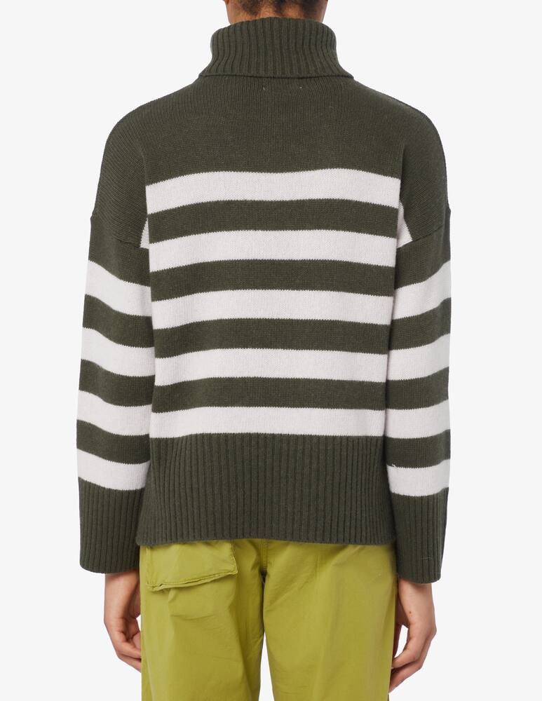 rinascente Rinascente Collection Striped turtleneck with flounce