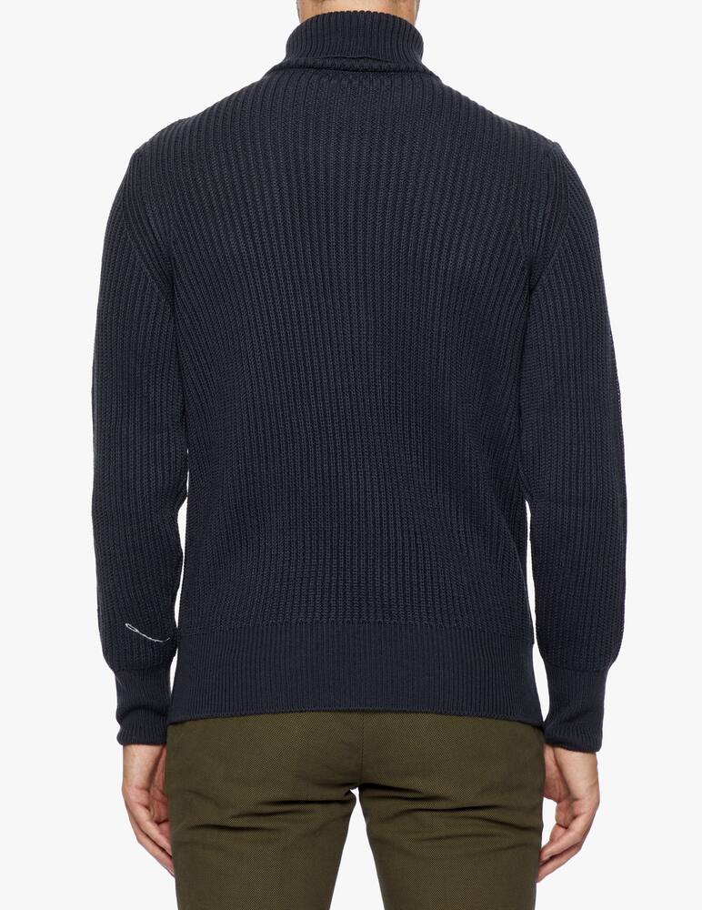 Cruna Ribbed high neck sweater ginza in wool and nylon - picture 3 Cruna Ribbed high neck sweater ginza in wool and nylon - picture 3