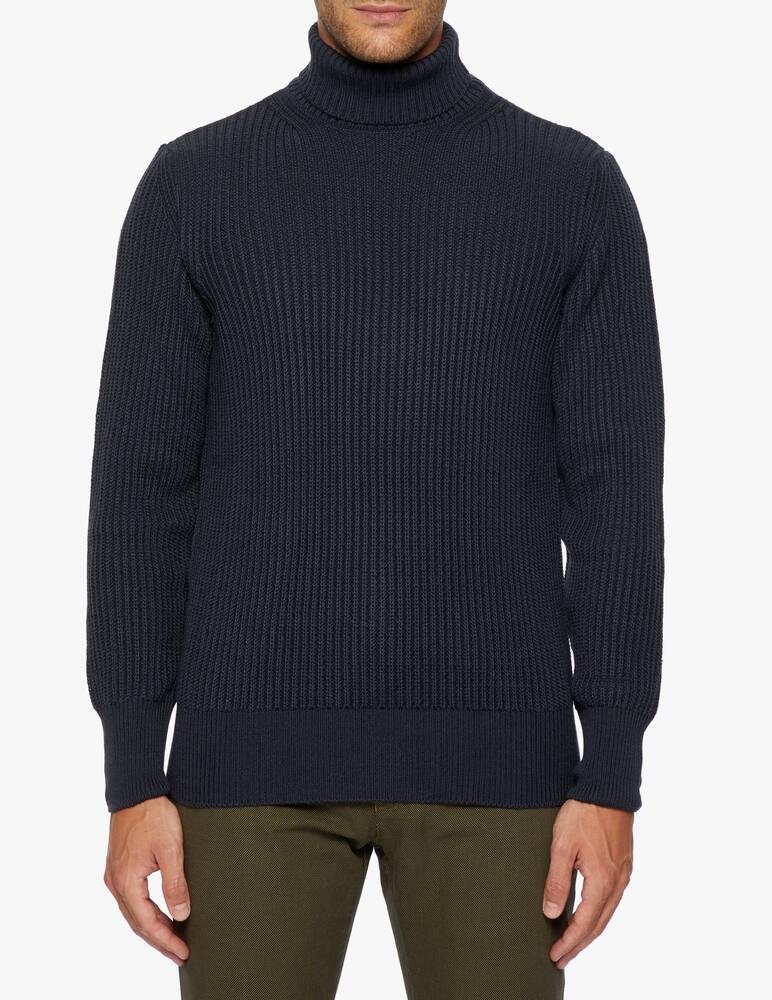 Cruna Ribbed high neck sweater ginza in wool and nylon - picture 4 Cruna Ribbed high neck sweater ginza in wool and nylon - picture 4