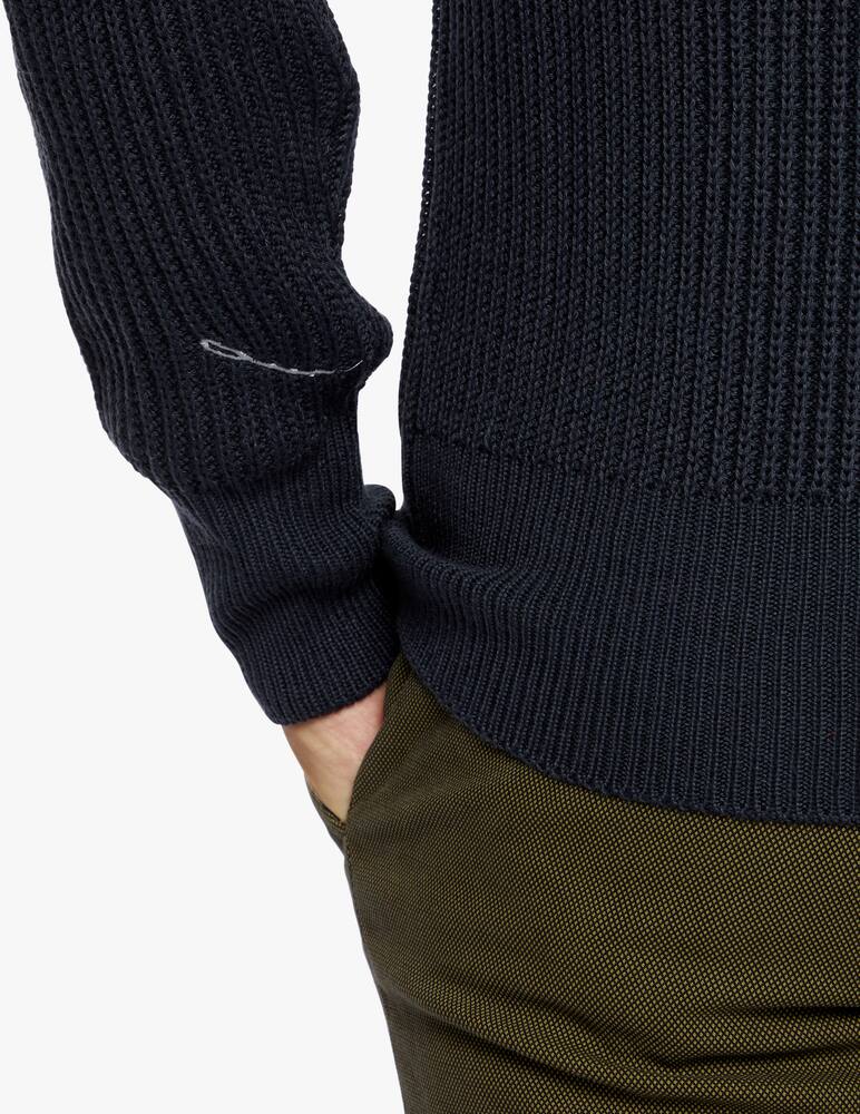 Cruna Ribbed high neck sweater ginza in wool and nylon - picture 5 Cruna Ribbed high neck sweater ginza in wool and nylon - picture 5