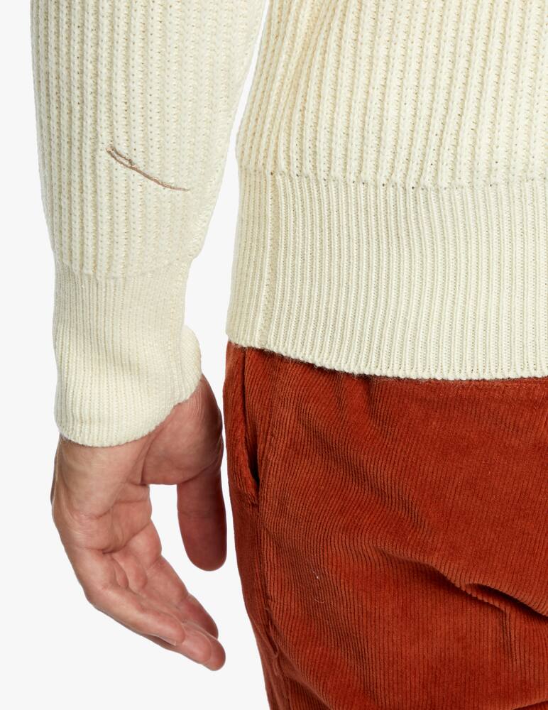 rinascente Cruna Maglia dolcevita ginza a coste in lana e nylon