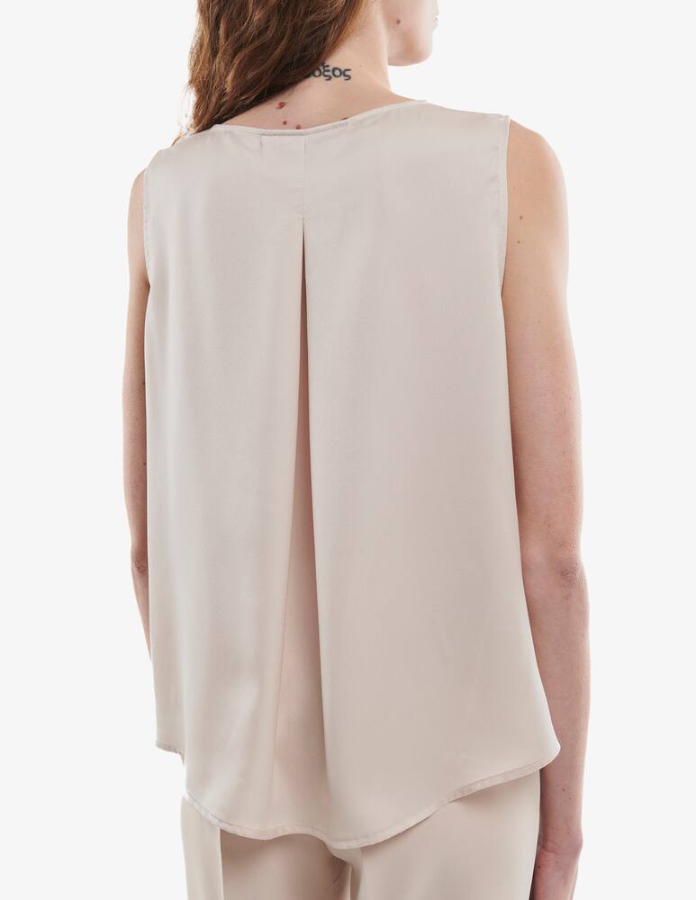 rinascente Face to Face Style Satin tank top