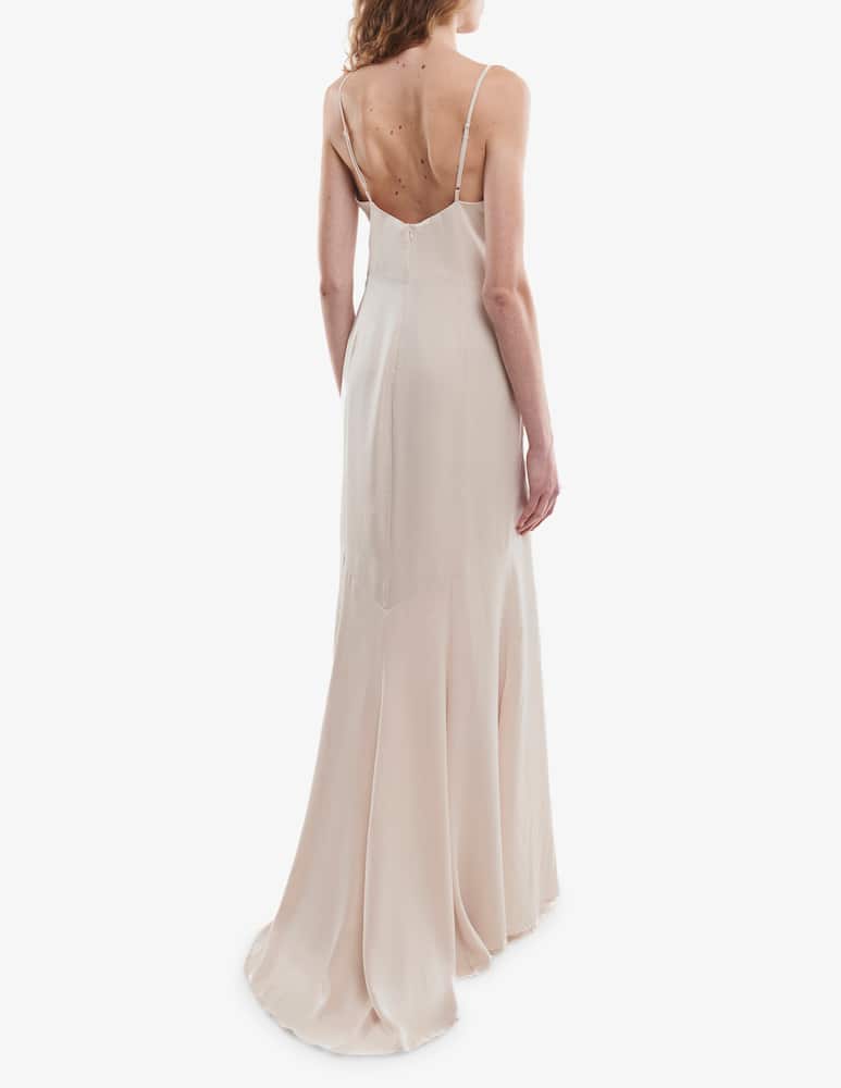 rinascente Face to Face Style Long satin dress