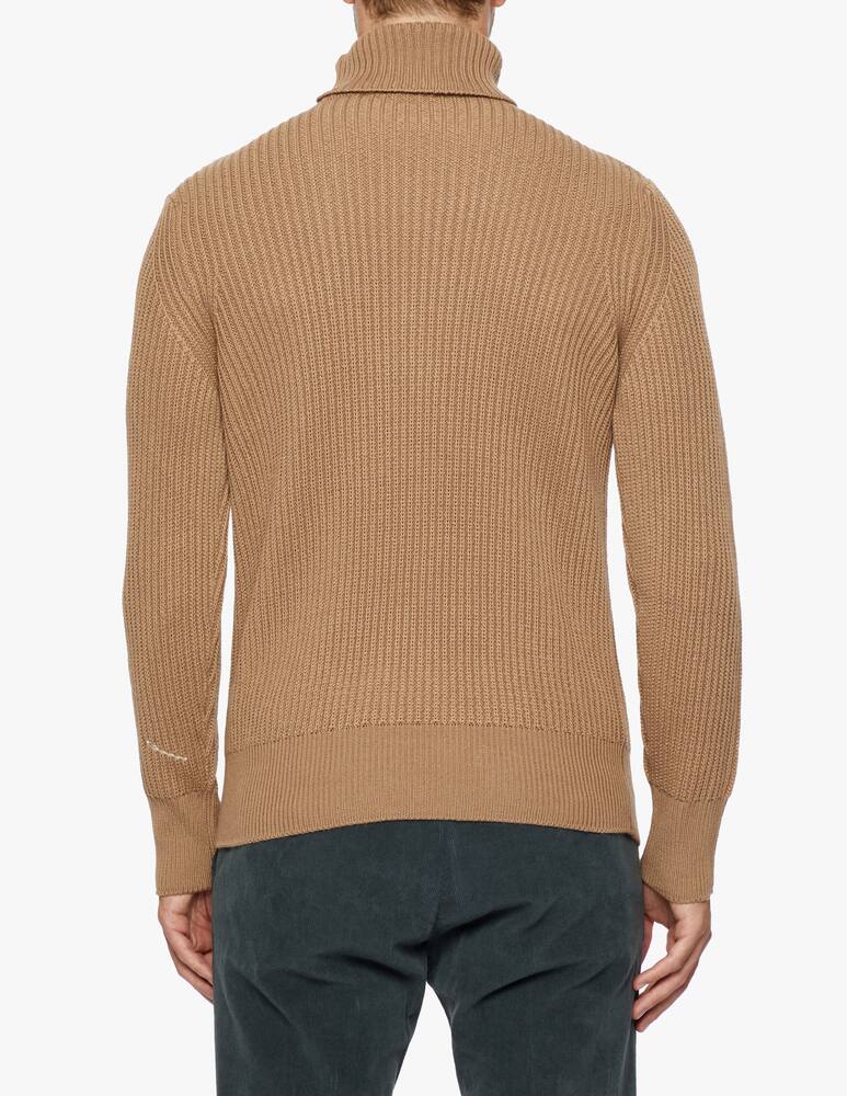 rinascente Cruna Ribbed high neck sweater ginza in wool and nylon