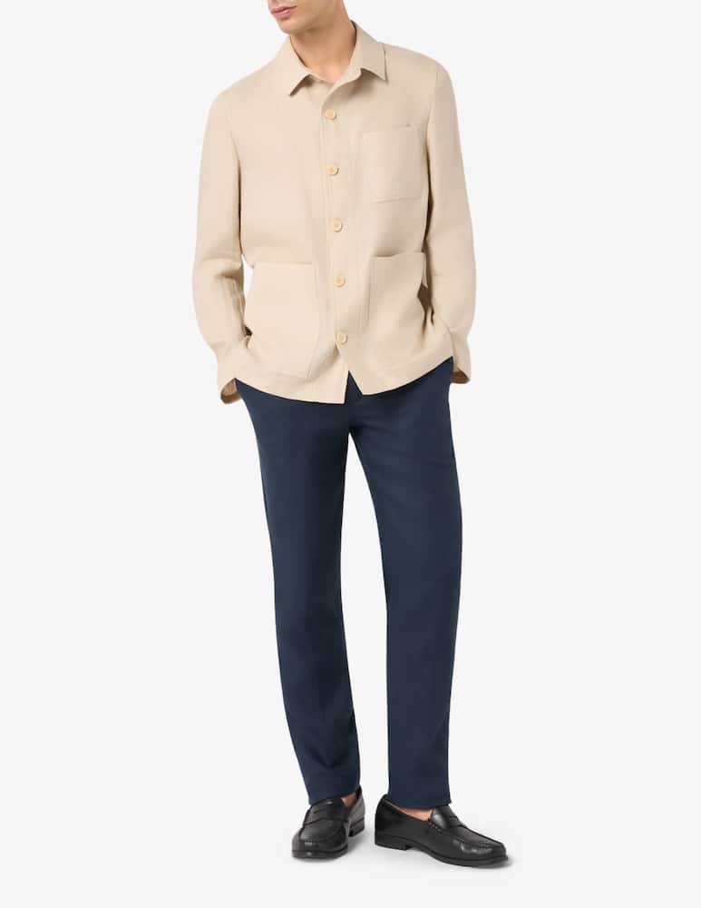 rinascente Sartoria Italiana Overshirt chore in puro lino