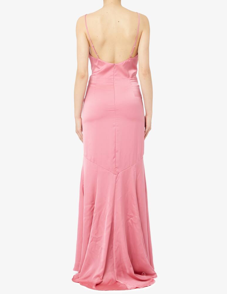 rinascente Face to Face Style Long satin dress