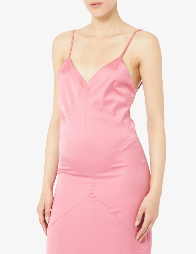 rinascente Face to Face Style Long satin dress