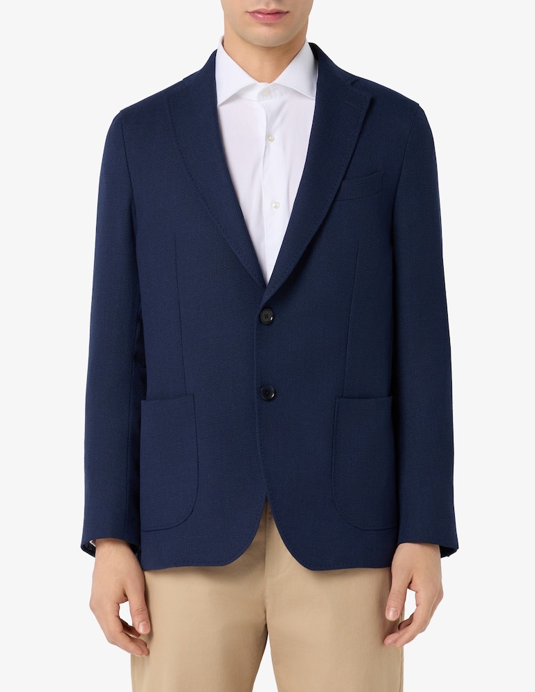 Sartoria Italiana Giacca monopetto sfoderata in lana Drop 4 - immagine 1 Sartoria Italiana Giacca monopetto sfoderata in lana Drop 4 - immagine 1