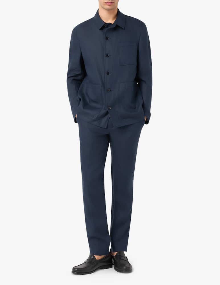 rinascente Sartoria Italiana Overshirt chore in puro lino