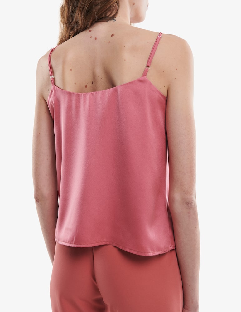 rinascente Face to Face Style Satin shoulder top