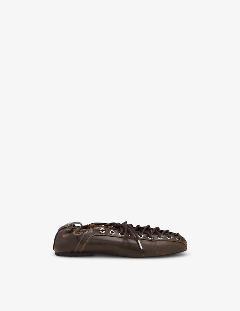 Ganni Ballerina stringata con occhielli - immagine 1 Ganni Ballerina stringata con occhielli - immagine 1