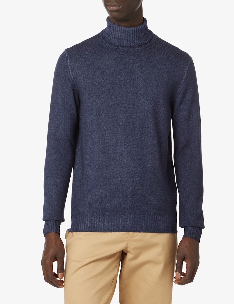 Gran Sasso Wool turtleneck - blue - picture 1 Gran Sasso Wool turtleneck - blue - picture 1