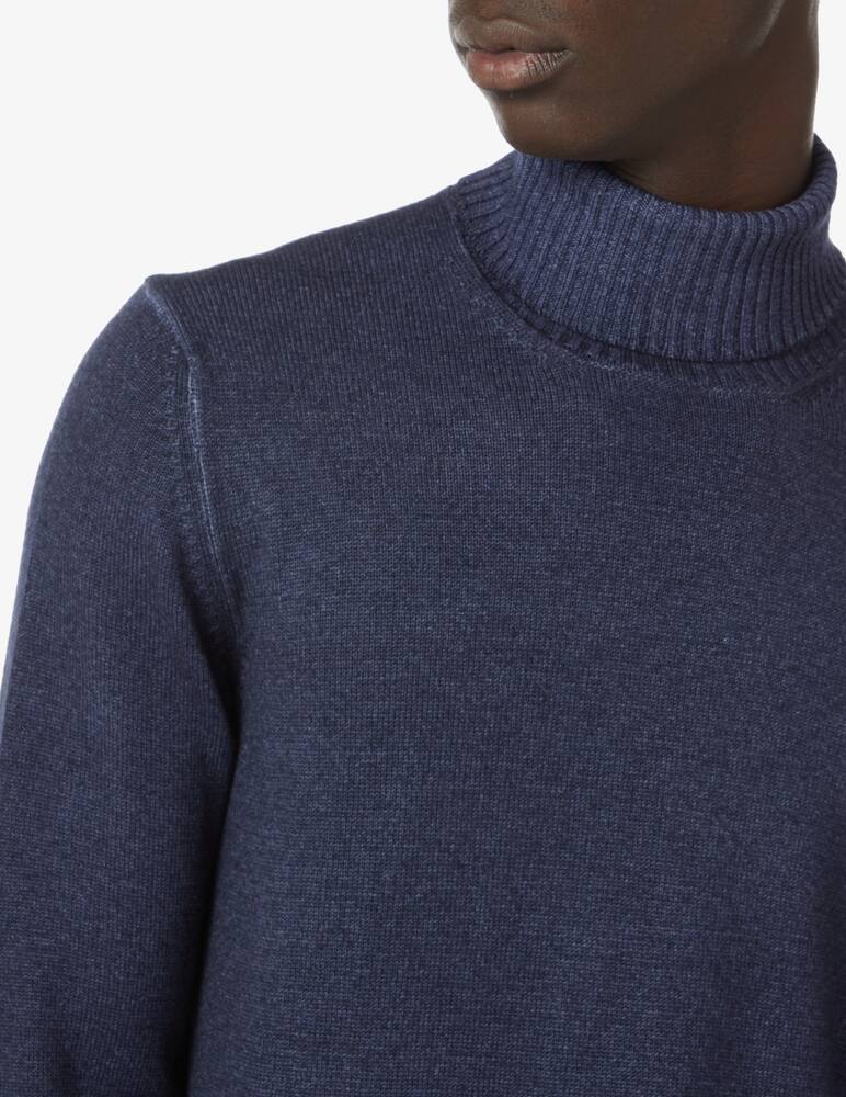 Gran Sasso Wool turtleneck - blue - picture 4 Gran Sasso Wool turtleneck - blue - picture 4