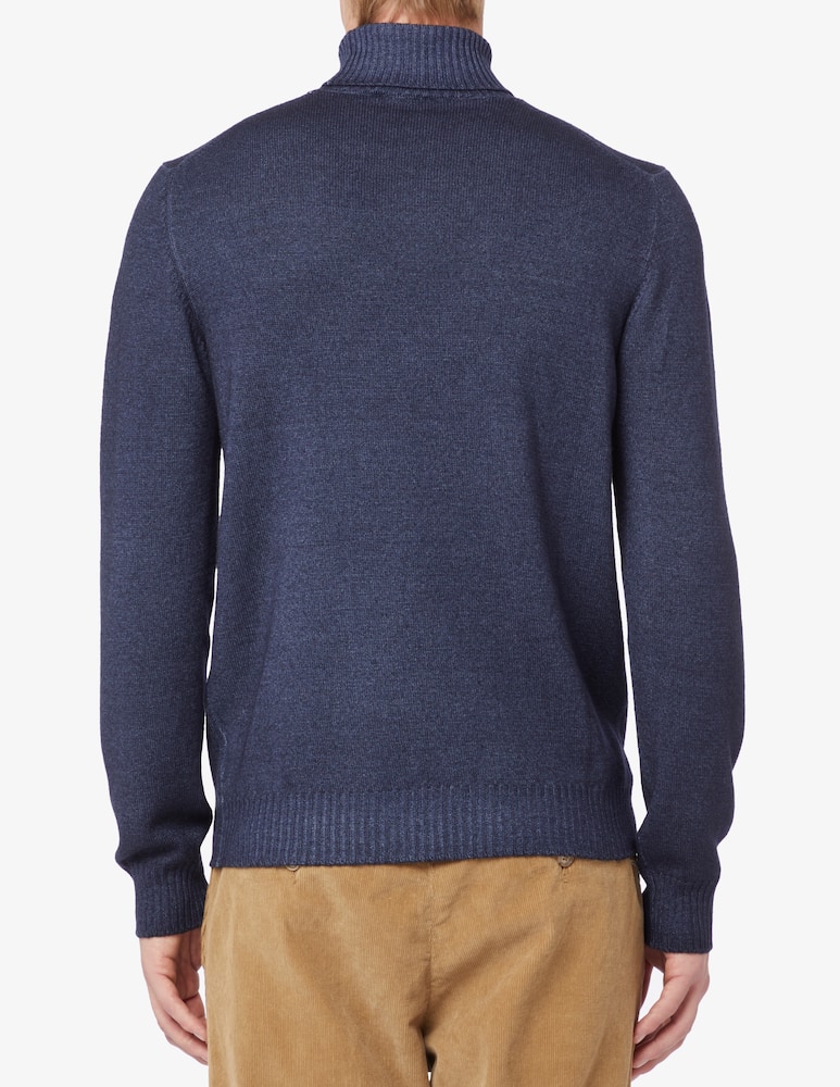 Gran Sasso Wool turtleneck - blue - picture 7 Gran Sasso Wool turtleneck - blue - picture 7