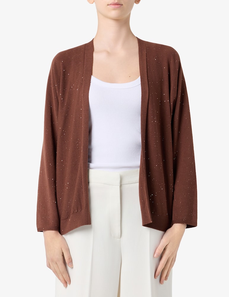 Rinascente Collection Cardigan aperto con micropaillettes - immagine 1 Rinascente Collection Cardigan aperto con micropaillettes - immagine 1