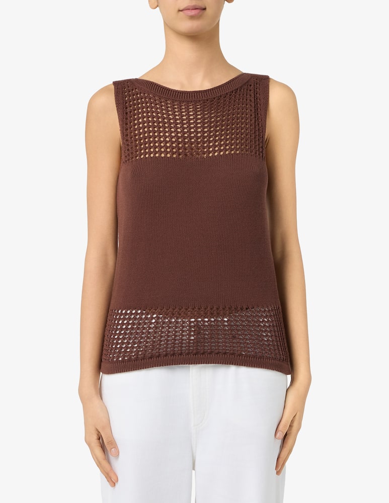 rinascente Rinascente Collection Top traforato in cotone