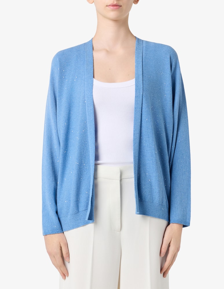 Rinascente Collection Cardigan aperto con micropaillettes - immagine 1 Rinascente Collection Cardigan aperto con micropaillettes - immagine 1
