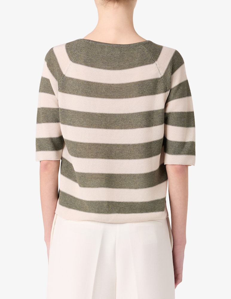 Rinascente Collection Maglione a righe con maniche a tre quarti - immagine 3 Rinascente Collection Maglione a righe con maniche a tre quarti - immagine 3