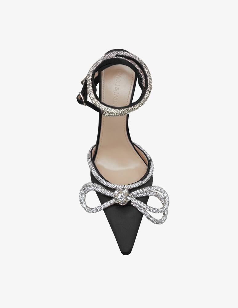 rinascente Mach & Mach Sandali in raso con doppio fiocco - Nero