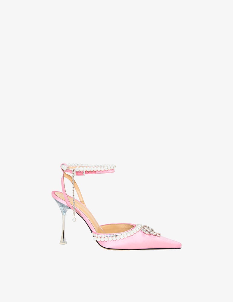 Mach & Mach Décolleté in satin perle alla caviglia Sophie - Rosa - immagine 1 Mach & Mach Décolleté in satin perle alla caviglia Sophie - Rosa - immagine 1
