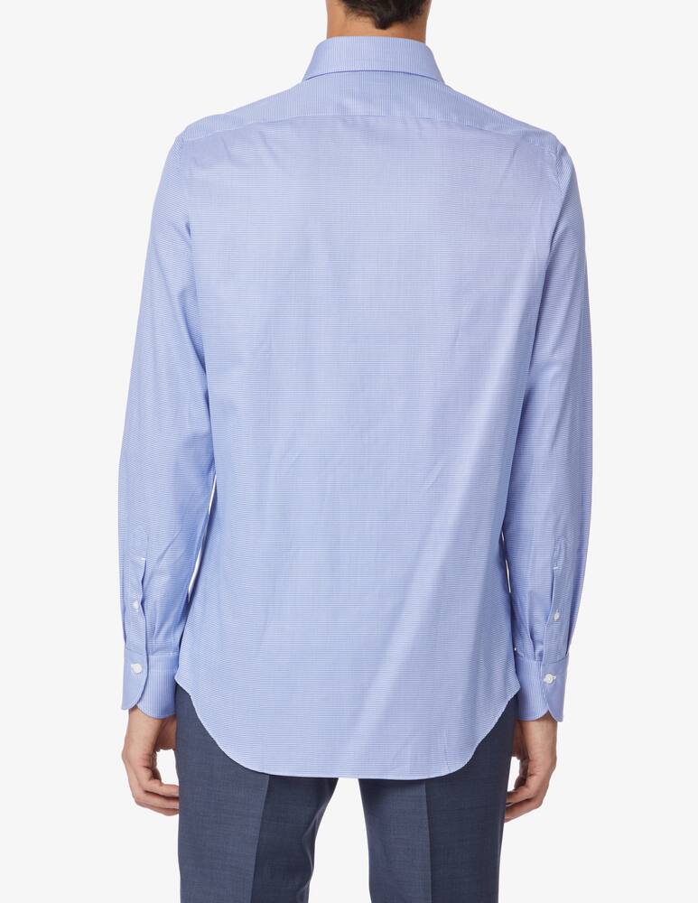 rinascente Finamore Camicia micro pied de poule - Azzurro