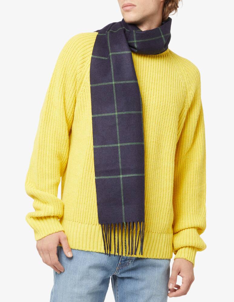 rinascente Piacenza Cashmere Sciarpa in cashmere e seta a scacchi - Blu