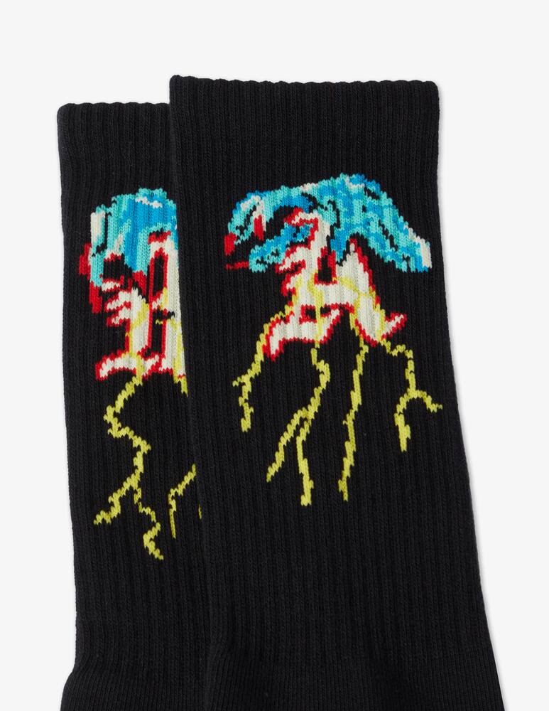 rinascente Amiri Wes lang ma hands sock - Black