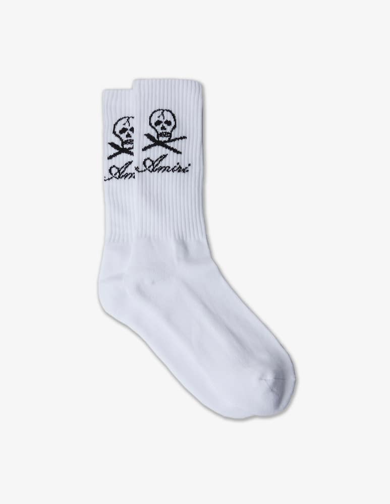 rinascente Amiri Wes lang skull head sock - White