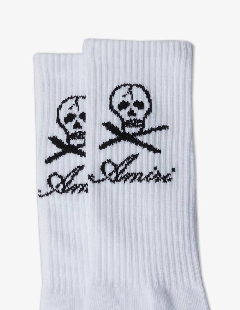 rinascente Amiri Wes lang skull head sock - White