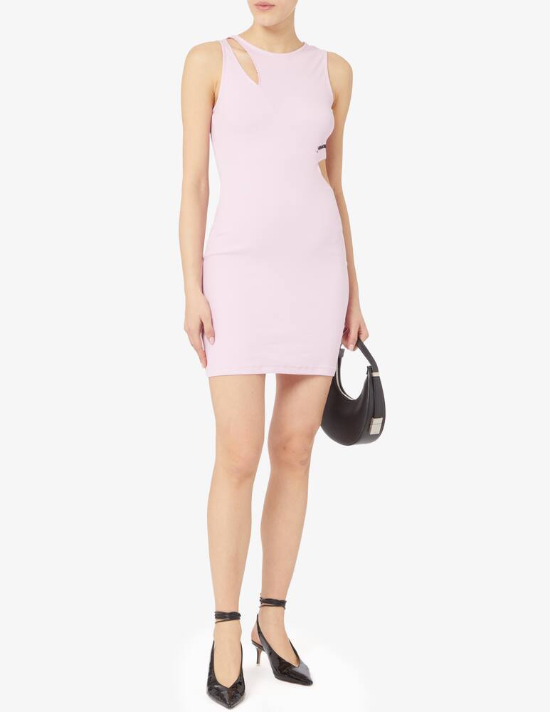 rinascente HINNOMINATE Abito corto in costina con apertura laterale