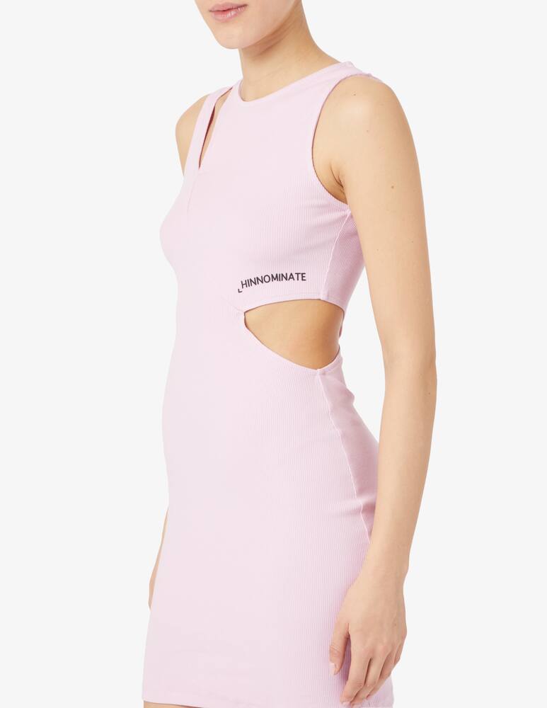 rinascente HINNOMINATE Abito corto in costina con apertura laterale