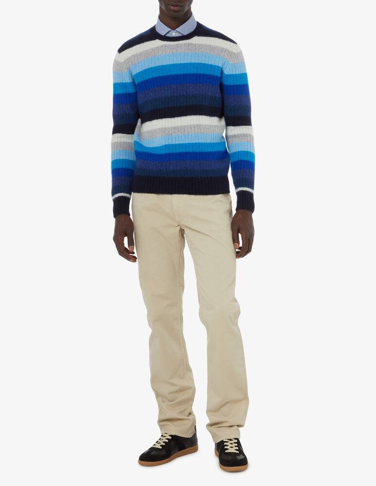 rinascente Drumohr Maglia girocollo a righe in lana di capra - Multicolor