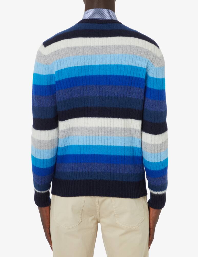 rinascente Drumohr Maglia girocollo a righe in lana di capra - Multicolor