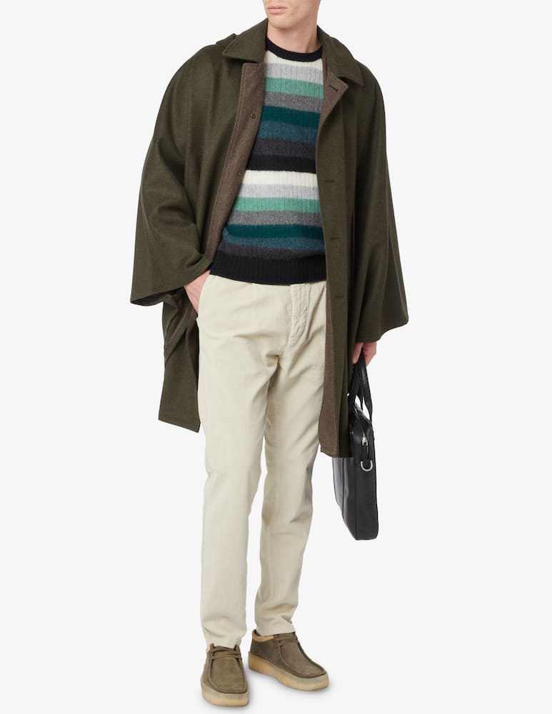 rinascente Drumohr Maglia girocollo a righe in lana di capra - Multicolor