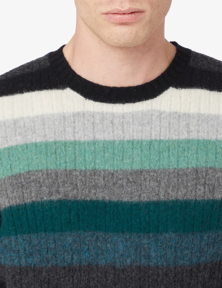 rinascente Drumohr Maglia girocollo a righe in lana di capra - Multicolor