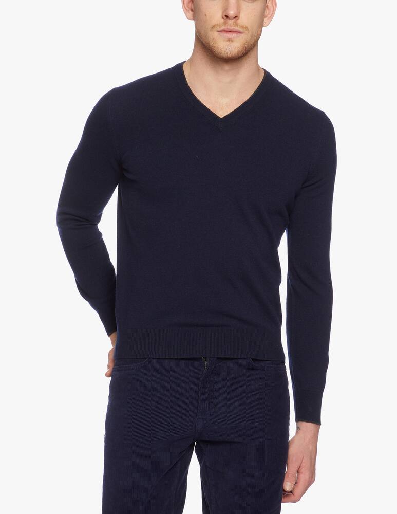 rinascente Pure Cashmere Maglia scollo v con toppe 100% cachemire