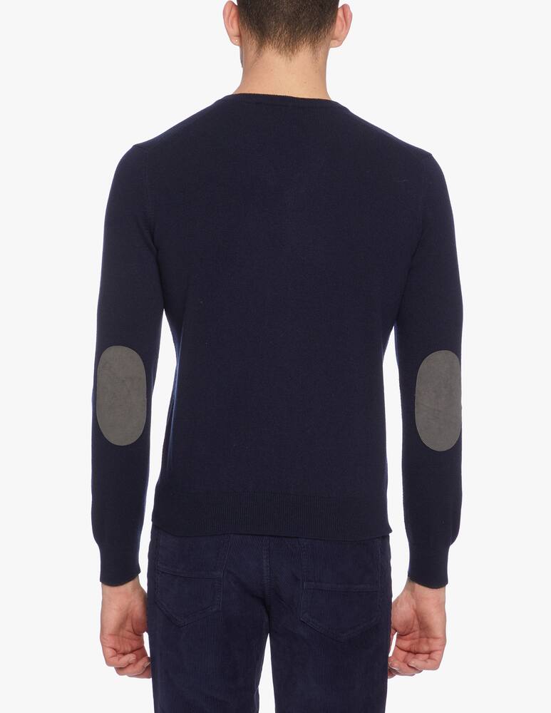 rinascente Pure Cashmere Maglia scollo v con toppe 100% cachemire