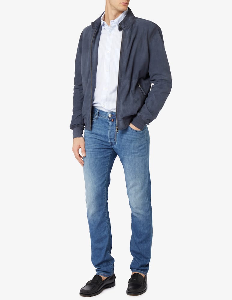 rinascente At.p.co Giacca biker pelle traforato